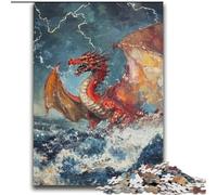 2000 Piece Jigsaw Puzzles for Adults Gifts Fantasy Red Dragon Learning Educational Toys Family Games Gifts for Friends And Family 70x100cm