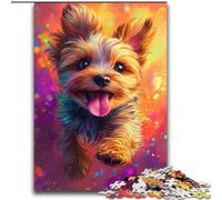 2000 Piece Jigsaw Puzzles for Adults Gifts Happy Yorkshire Terrier,Help The Brain Exercise Addictive Toys to Cultivate Patience Enhance Memory 70X100cm