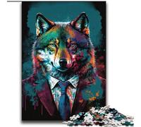 2000 Piece Jigsaw Puzzles for Adults Gifts Neon Art Wolf for Age 14+ Challenging To Complete But Fun And Humorous Great Gifts And Toys 70x100cm