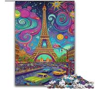 2000 Piece Jigsaw Puzzles for Adults Gifts Psychedelic Eiffel Learning Educational Toys Family Games Gifts for Friends And Family 70x100cm