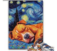 2000 Piece Jigsaw Puzzles for Adults Gifts Staffordshire Bull Terrier Night Sky for And from 14 Years And over Play Toys Because It Is Ideal As A Gift for The Whole Family 70x100cm