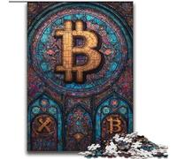 2000 Piece Jigsaw Puzzles for Adults Gifts Stained Glass Bitcoin for Educational Game Challenge Toy Artists Collection, Fine Art 70x100cm