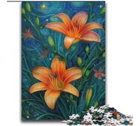 2000 Piece Jigsaw Puzzles for Adults Gifts Yellow Lilies in The Night Sky Game Toys Every Piece Is Unique - Challenging Family Fun Game 70x100cm