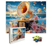 2000 Piece Jigsaw Puzzles for Adults Gramophone - Wooden Puzzles for Adults - Beach Puzzle 39.2 X 27.8 Inch - Jigsaw Games for Adult - Extra Fun Challenges - Creativity Gifts for Men and Women 8p-195