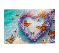 2000 Piece Jigsaw Puzzles for Adults, Heart Jigsaw Puzzles for Adults 2000 Piece, Classic Puzzle Challenging Game for the Whole Families, Suitable for Decompression Gifts Theme: (Butterfly), -1679