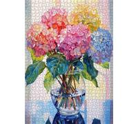 2000 Piece Jigsaw Puzzles for Adults Hydrangea Puzzle Fun Challenges Perfect for Relaxation Letter Printed on Back Interlock Perfectly No Dust for Men Women Elders Seniors 39.4 x 27.6 inch