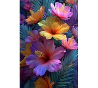 2000 Piece Jigsaw Puzzles for Adults, Impossible Hard Difficult Challenging jigsaw puzzle 2000 pieces adult Puzzles Classic Educational Games 100x70cm,Leaf Beautiful Flowers