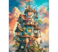 2000 Piece Jigsaw Puzzles for Adults, Impossible Hard Difficult Challenging jigsaw puzzle 2000 pieces adult Puzzles Classic Educational Games 100x70cm,Cloud Clock World