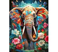 2000 Piece Jigsaw Puzzles for Adults, Impossible Hard Difficult Challenging jigsaw puzzle 2000 pieces adult Puzzles Classic Educational Games 100x70cm,Tropical Flower Elephant