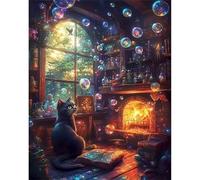 2000 Piece Jigsaw Puzzles for Adults, Impossible Hard Difficult Challenging jigsaw puzzle 2000 pieces adult Puzzles Classic Educational Games 100x70cm,Magic House Cat