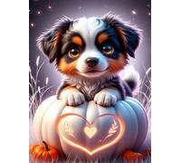 2000 piece Jigsaw Puzzles for Adults Impossible Hard Difficult Challenging Puzzle, jigsaws 2000 pieces for adults Fun Activity & Present for The Whole Family, Theme:Dog Pumpkin
