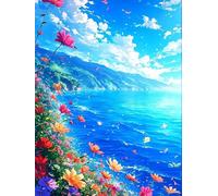 2000 piece Jigsaw Puzzles for Adults Impossible Hard Difficult Challenging Puzzle, jigsaws 2000 pieces for adults Fun Activity & Present for The Whole Family, Theme:Blue Coast