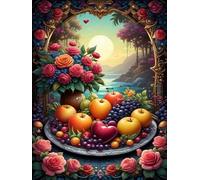 2000 piece Jigsaw Puzzles for Adults Impossible Hard Difficult Challenging Puzzle, jigsaws 2000 pieces for adults Fun Activity & Present for The Whole Family, Theme:Rose Fruit Seashore