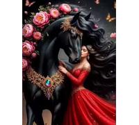 2000 piece Jigsaw Puzzles for Adults Impossible Hard Difficult Challenging Puzzle, jigsaws 2000 pieces for adults Fun Activity & Present for The Whole Family, Theme:Dark Horse Woman
