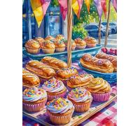 2000 piece Jigsaw Puzzles for Adults Impossible Hard Difficult Challenging Puzzle, jigsaws 2000 pieces for adults Fun Activity & Present for The Whole Family, Theme:Food Bread Van