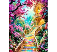 2000 piece Jigsaw Puzzles for Adults Impossible Hard Difficult Challenging Puzzle, jigsaws 2000 pieces for adults Fun Activity & Present for The Whole Family, Theme:Spiral Staircase Flower