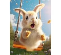 2000 piece Jigsaw Puzzles for Adults Impossible Hard Difficult Challenging Puzzle, jigsaws 2000 pieces for adults Fun Activity & Present for The Whole Family, Theme:Swing Animal Rabbit