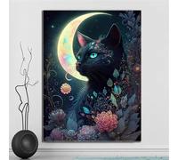 2000 piece Jigsaw Puzzles for Adults Impossible Hard Difficult Challenging Puzzle, jigsaws 2000 pieces for adults Fun Activity & Present for The Whole Family, Theme:Black Cat Moon