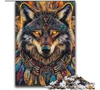 2000 Piece Jigsaw Puzzles for Adults Indian Wolf Game Toys Every Piece Is Unique - Challenging Family Fun Game 70x100cm