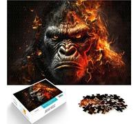 2000 Piece Jigsaw Puzzles for Adults Jigsaw Chimpanzee made of fire Challenging Game Gifts 70x100cm Great gifts and toys for Age 14