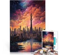 2000 Piece Jigsaw Puzzles for Adults Jigsaw “City skyline artwork ” Made of cardboard，for and from 14 years and over Tough challenge gifts for friends and family。size：70x100cm/27.5x39.3inch