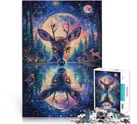 2000 Piece Jigsaw Puzzles for Adults Jigsaw Color fantasy deer Quiz game 70x100cm Suitable for desktop decoration for and Age 14