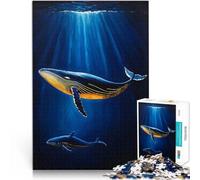 2000 Piece Jigsaw Puzzles for Adults Jigsaw Humpback Whale and Calf Painting Stressabbau Gutes Geschenk70x100cm