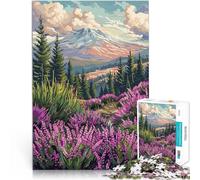 2000 Piece Jigsaw Puzzles for Adults Jigsaw Mountain View with Wildflowers Stressabbau Kunstwerk Geschenk70x100cm