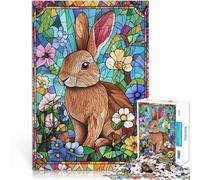 2000 Piece Jigsaw Puzzles for Adults Jigsaw Stained Glass Rabbit Spielspielzeug Die Liebe zwischen Paaren stärken70x100cm