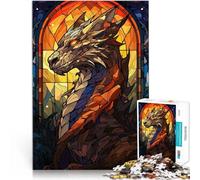 2000 Piece Jigsaw Puzzles for Adults Jigsaw StainedGlass Dragon Stressabbau Geschenke für Freunde und Familie70x100cm