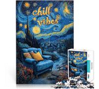 2000 Piece Jigsaw Puzzles for Adults Jigsaw Starry Night Chill Vibes Familienspaß Verbessern Sie das Gedächtnis70x100cm