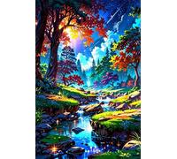 2000 Piece Jigsaw Puzzles for Adults Jungle River Challenging Puzzle Educational Games Puzzle for Adults 2000 Pieces Family Game Great Gift Idea, 39.4 x 27.6 inch
