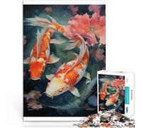 2000 Piece Jigsaw Puzzles for Adults Koi Fish Japanese Challenging To Complete But Fun And Humorous 70x100cm Wishlist with Santa Claus for Age 14 Years Up