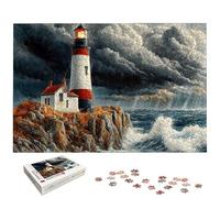 2000 Piece Jigsaw Puzzles for Adults, Lighthouse Jigsaw Puzzles for Adults 2000, Landscape Jigsaws for Family Educational Games, Wooden Puzzle with Gift Box, Unique Gifts for Women, Home Decor, -5408