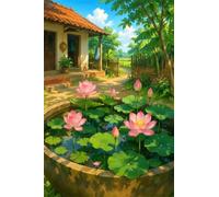 2000 Piece Jigsaw Puzzles for Adults Lotus Flower Vase, Puzzles 2000 Pieces for Adults, 40x28 inch Difficult Jigsaw Puzzles with Letters on Back, Fun puzzle for Family Activity