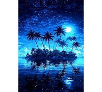 2000 Piece Jigsaw Puzzles for Adults Moon Island Ocean Challenging Puzzle Educational Games Puzzle for Adults 2000 Pieces Family Game Great Gift Idea, 39.4 x 27.6 inch