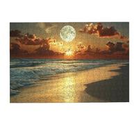 2000 Piece Jigsaw Puzzles for Adults, Moon Jigsaw Puzzles for Adults 2000 Piece, Beach Puzzle Challenging Game for the Whole Families, Classic Wooden Jigsaws Suitable for Home Decoration, Gifts -3619