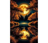 2000 Piece Jigsaw Puzzles for Adults Moon Jungle Lake Challenging Puzzle Educational Games Puzzle for Adults 2000 Pieces Family Game Great Gift Idea, 39.4 x 27.6 inch