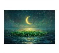 2000 Piece Jigsaw Puzzles for Adults, Moon Puzzles for Adults, Gift for Women, Christmas, Family Wooden Puzzle Educational Games, Challenging Adult Jigsaws, Box Packaging, Starry Night Pattern X-49