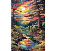 2000 Piece Jigsaw Puzzles for Adults Moon Trees Rivers Challenging Puzzle Educational Games Puzzle for Adults 2000 Pieces Family Game Great Gift Idea, 39.4 x 27.6 inch