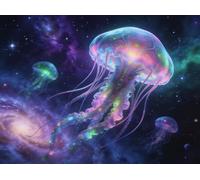 2000 Piece Jigsaw Puzzles for Adults Nebula Jellyfish, Puzzles 2000 Pieces for Adults, 40x28 inch Difficult Jigsaw Puzzles with Letters on Back, Fun puzzle for Family Activity