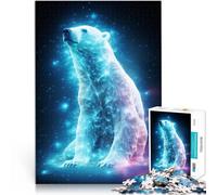2000 Piece Jigsaw Puzzles for Adults Neon Polar Bear Nebulae Mustermontage Einzigartige Geburtstags- und Geschenkideen70x100cm
