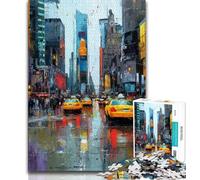 2000 Piece Jigsaw Puzzles for Adults New York Street Scene,Help The Brain Exercise Addictive Toys to Cultivate Patience Artists Collection,Fine Art 70x100cm