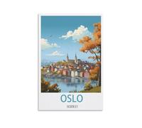 2000 Piece Jigsaw Puzzles for Adults，Oslo Norway 2000 Piece Puzzle Classic Educational Games Beautiful Decoration Puzzle 100x70cm