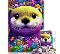 2000 Piece Jigsaw Puzzles for Adults Otter Baby,Learning Educational Toys Family Games Enhance Love between Couples 70x100cm