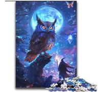 2000 Piece Jigsaw Puzzles for Adults Owl at Night Game Toys Every Piece Is Unique - Challenging Family Fun Game 70x100cm