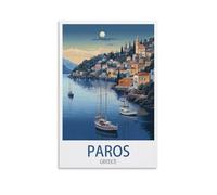 2000 Piece Jigsaw Puzzles for Adults，Paros Coast Greece Night 2000 Piece Puzzle Classic Educational Games Beautiful Decoration Puzzle 100x70cm