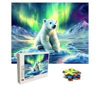 2000 Piece Jigsaw Puzzles for Adults Polar Bear - Wooden Puzzles for Adults - Aurora Puzzle 39.2 X 27.8 Inch - Jigsaw Games for Adult - Extra Fun Challenges - Creativity Gifts for Men and Women 8p-316