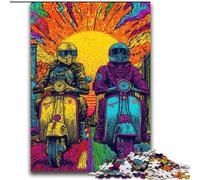 2000 Piece Jigsaw Puzzles for Adults Pop-art Riding A Motorcycle for Ages 14 And over For Family Fun & Game Night Gift Toys 70x100cm