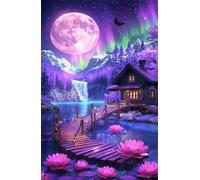 2000 Piece Jigsaw Puzzles for Adults, Puzzle Educational Games, Challenging Puzzle, Puzzles 2000 Pieces Lotus Lake Moon